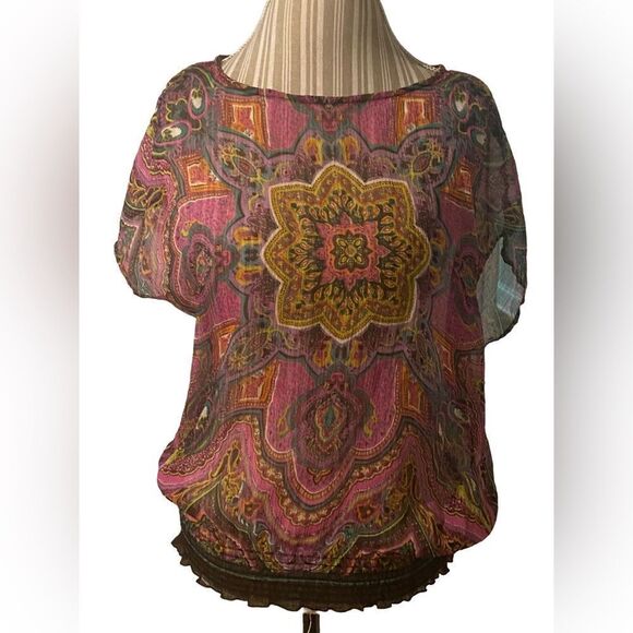RXB Tops - RXB size small beautiful sheer  top beautiful colors see pics worn once